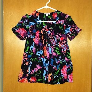 Thakoon for Target Black Floral Blouse Size XS